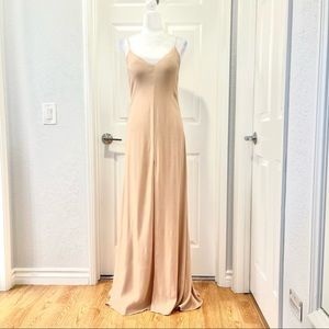 REFORMATION LUMA STONE SPAGHETTI STRAP DRESS